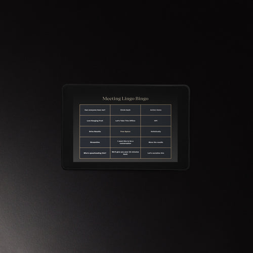 Meeting Lingo Bingo Desk Mat